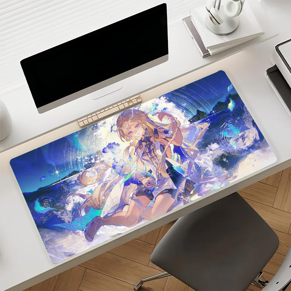 Anime Cartethyia Mouse Pad Large NonSlip Gaming Desk Mat Laptop Keyboard Tray Office Pc Rubber Wuthering Waves Black