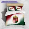 Hungary Football Printed Bedding 3 Piece Set Cozy Breathable Bed Cover Set as Housewarming Holiday Gift