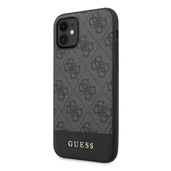 Guess Guhcn61G4Glgr Iphone 11 6,1 / Xrszary/Grey Hard Case 4G Stripe Collection