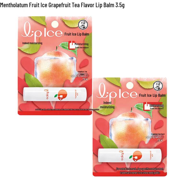 Mentholatum Fruity Ice Grapefruit Tea Lip Balm (2-Pack)