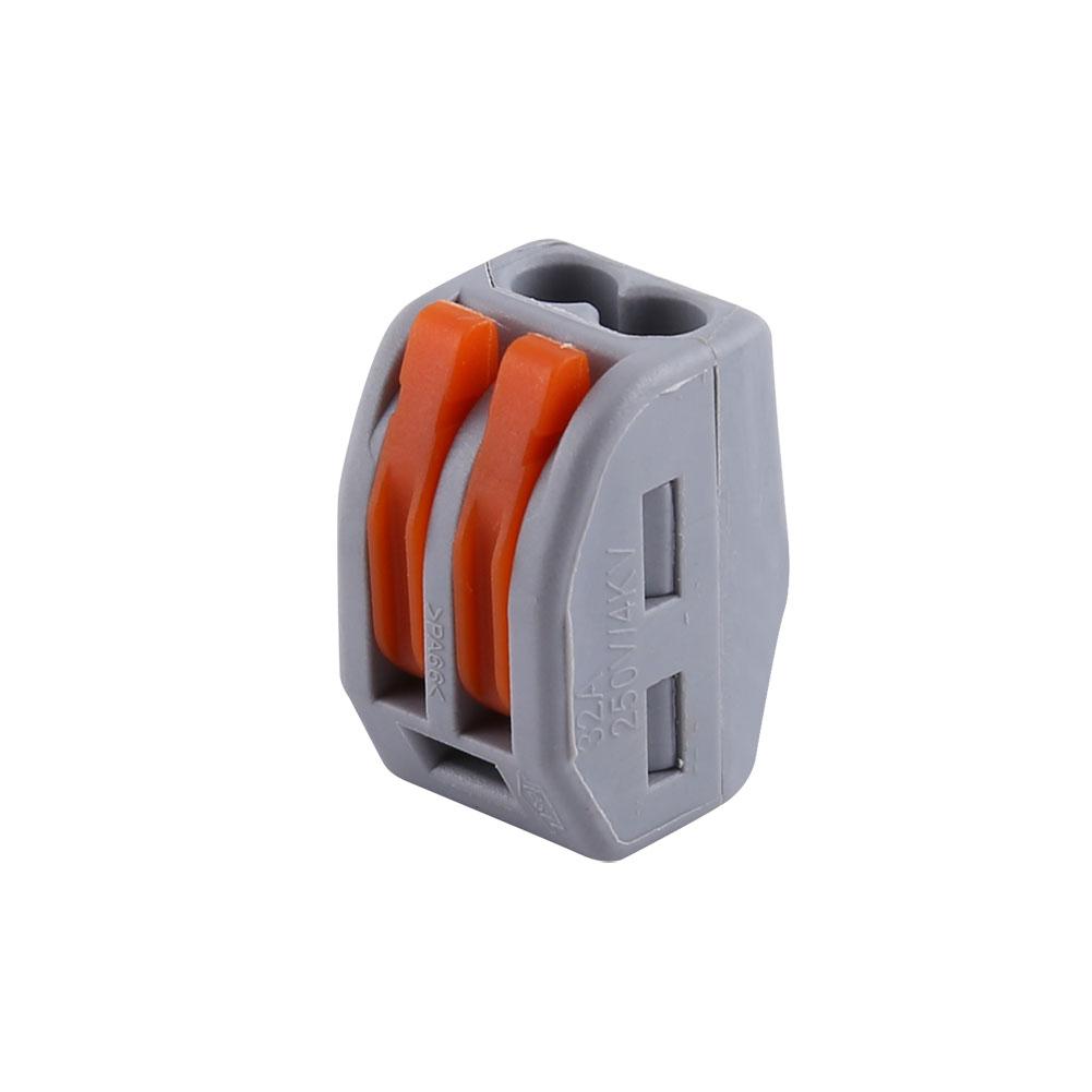 20pcs 2 Way Reusable Spring Lever Terminal Block Electric Cable Connector Wire