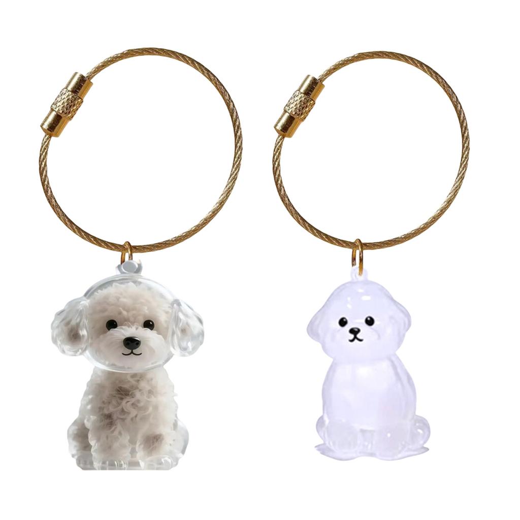 Pet Hair Collector Keepsakes Keychain Box For Dog Cats And Small Animals Furs Storage Container With Easy To Open Design