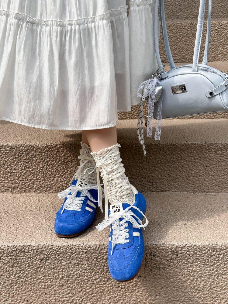 Ballet Style Moral Training Shoes Breathable 2025 Summer New Pearl Ribbon Forrest Gump Shoes Thin Versatile Thick-soled Shallow-mouth Board Shoes