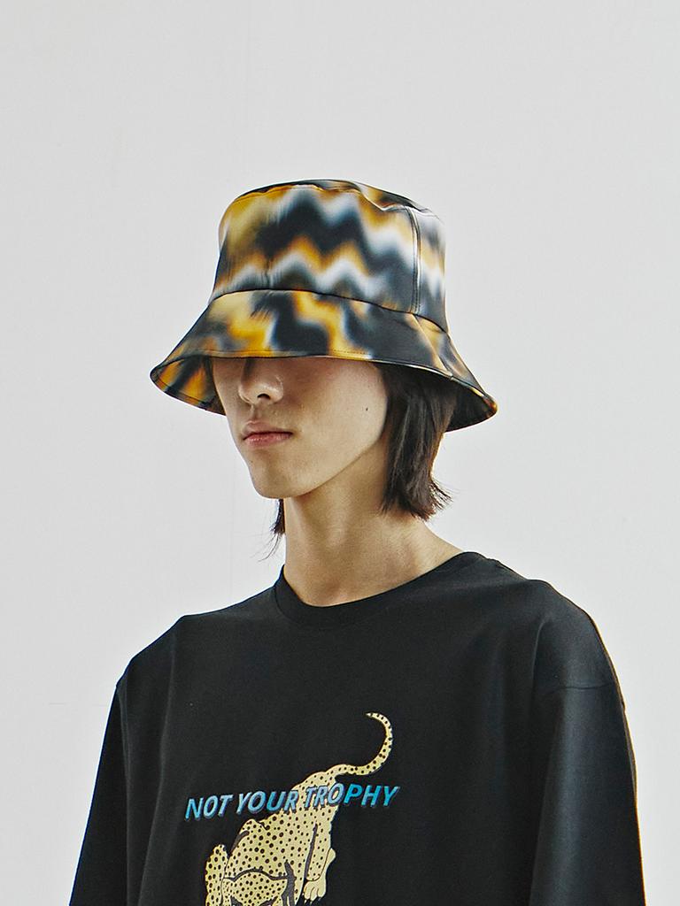 VEGAN TIGER Print Bucket Hat (Yellow)
