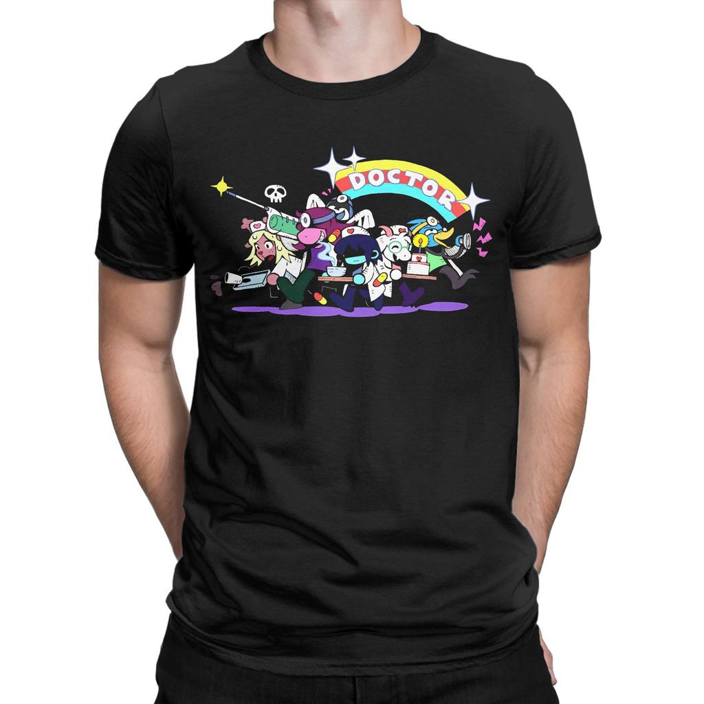 Deltarune Cartoon Mens T Shirts  Cool Tee Shirt Short Sleeve Crew Neck TShirts Pure Cotton Birthday Present Tops