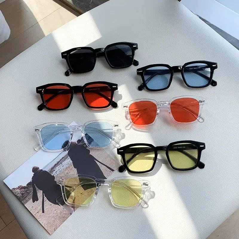 Fashion Men Hip Hop Glasses Trendy Korean High-quality New Polygon Meter Nail Square Sunglasses Retro Sunglasses Women