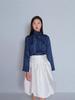 BOMNAL BOUTIQUE Leopard Tie Blouse _ Navy