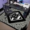 Green Black Borussia Rug for Living Room, Game Rooms, Office, Bedroom, Office Floor Mat Playful Design, fan gifts Christmas decor