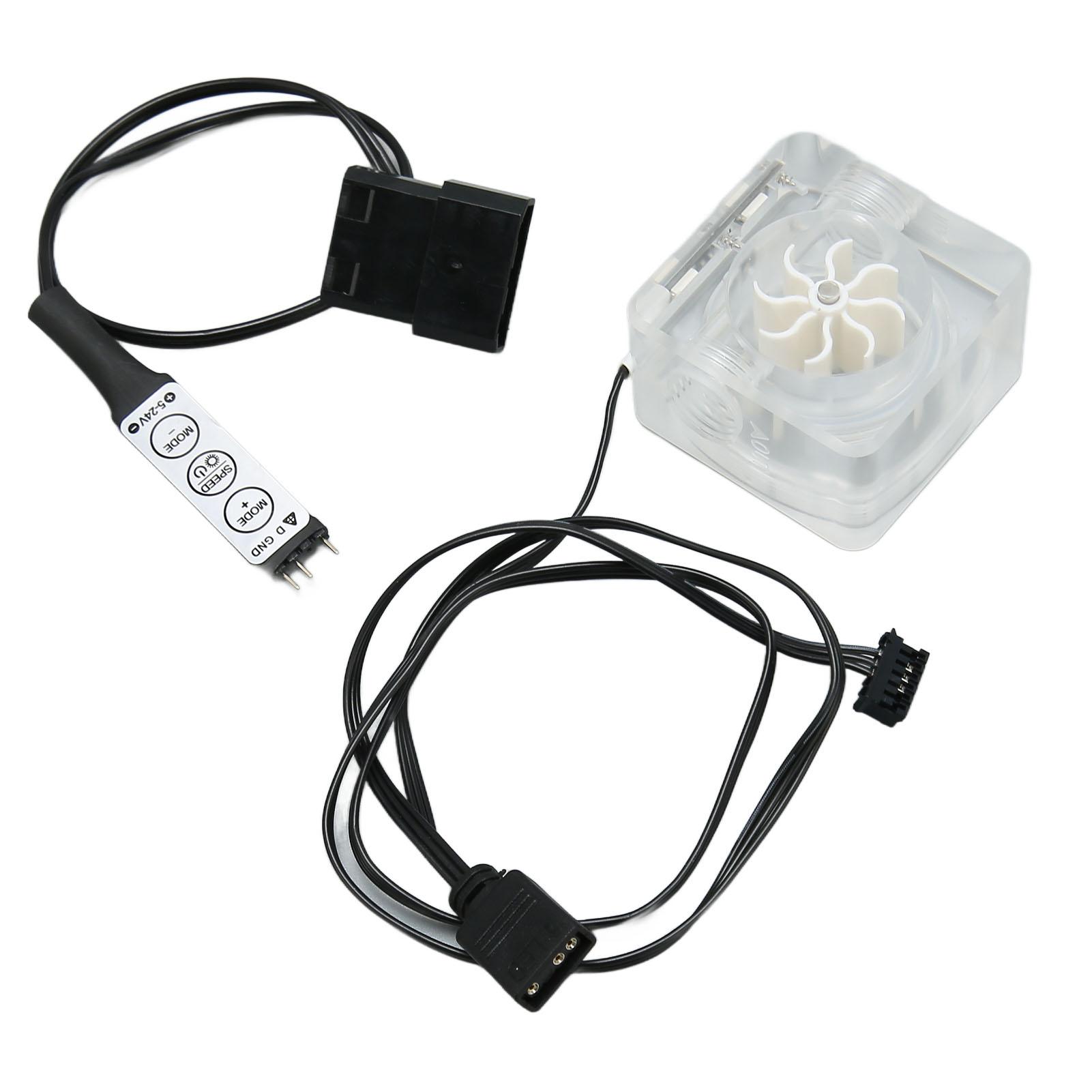 

Water Cooling Flow Meter G1 4 Thread 8 Impeller 3 Way Durable Acrylic Revolving Speed Meter for Computer білий