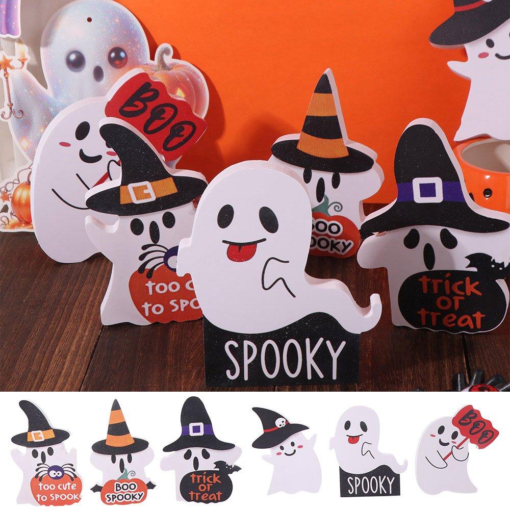 3Pcs/Set Funny Cute Ghost Table Ornament Creative Halloween Ghost Decor Desk Decor