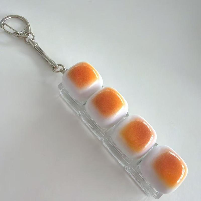Relaxing Caramel Bread Design Fidget Keychain Diy Keyboard Keycap Finger Keyboard Cap Relief Stress Pass The Time Clicker Adult