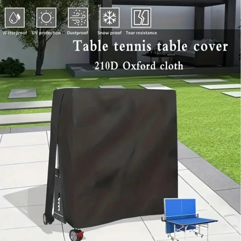 Oxford Fabric Ping Pong Table Cover with Zipper Waterproof Sun Protection for Indoor Outdoor
