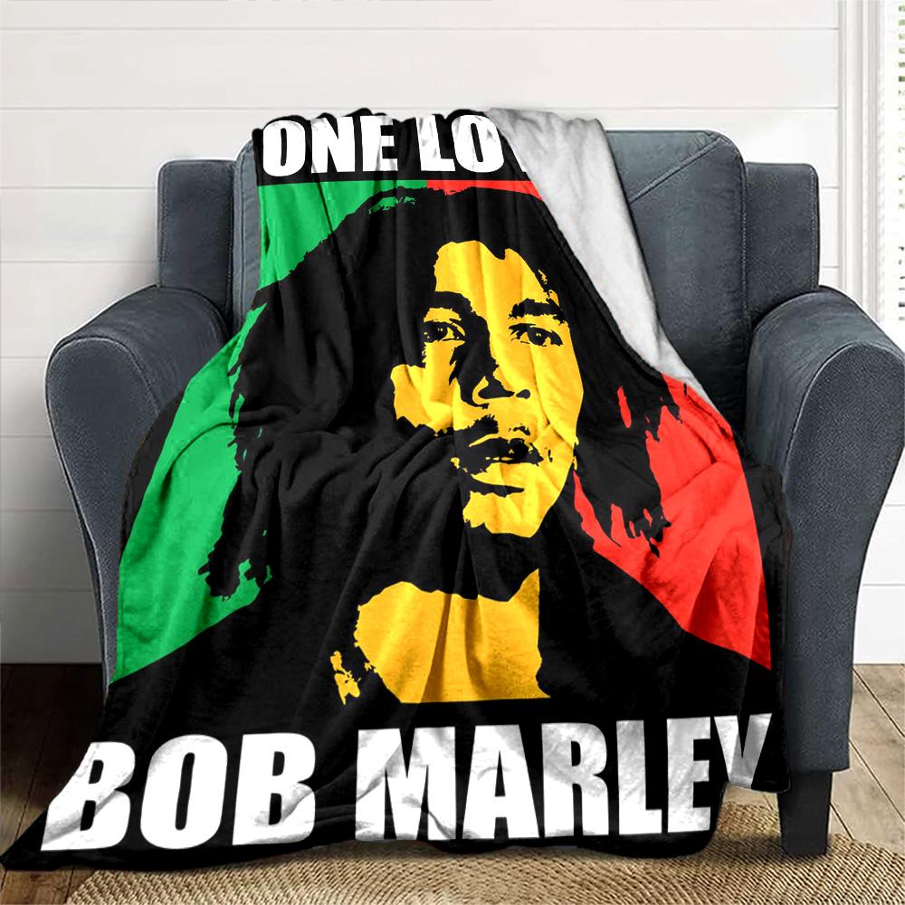 Bob Marley Blanket Comfortable Great for Picnics Office Chair Bedding for All Seasons Digital Print Perfect Gift for Relatives and Friends