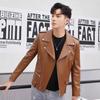 Men's Casual Leather Jacket Soft Leather Slim Fit Comfortable Fashion Jacket Leather Baseball Collar Men's Jacket Gentleman