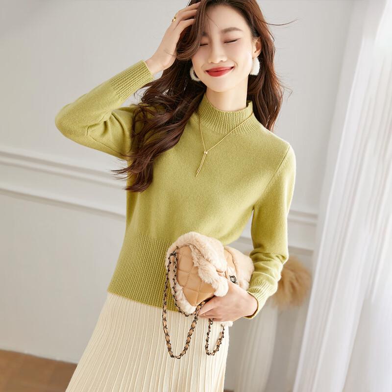 

Srcr Women s Thick 100% Merino Wool Half-High Neck Sweater