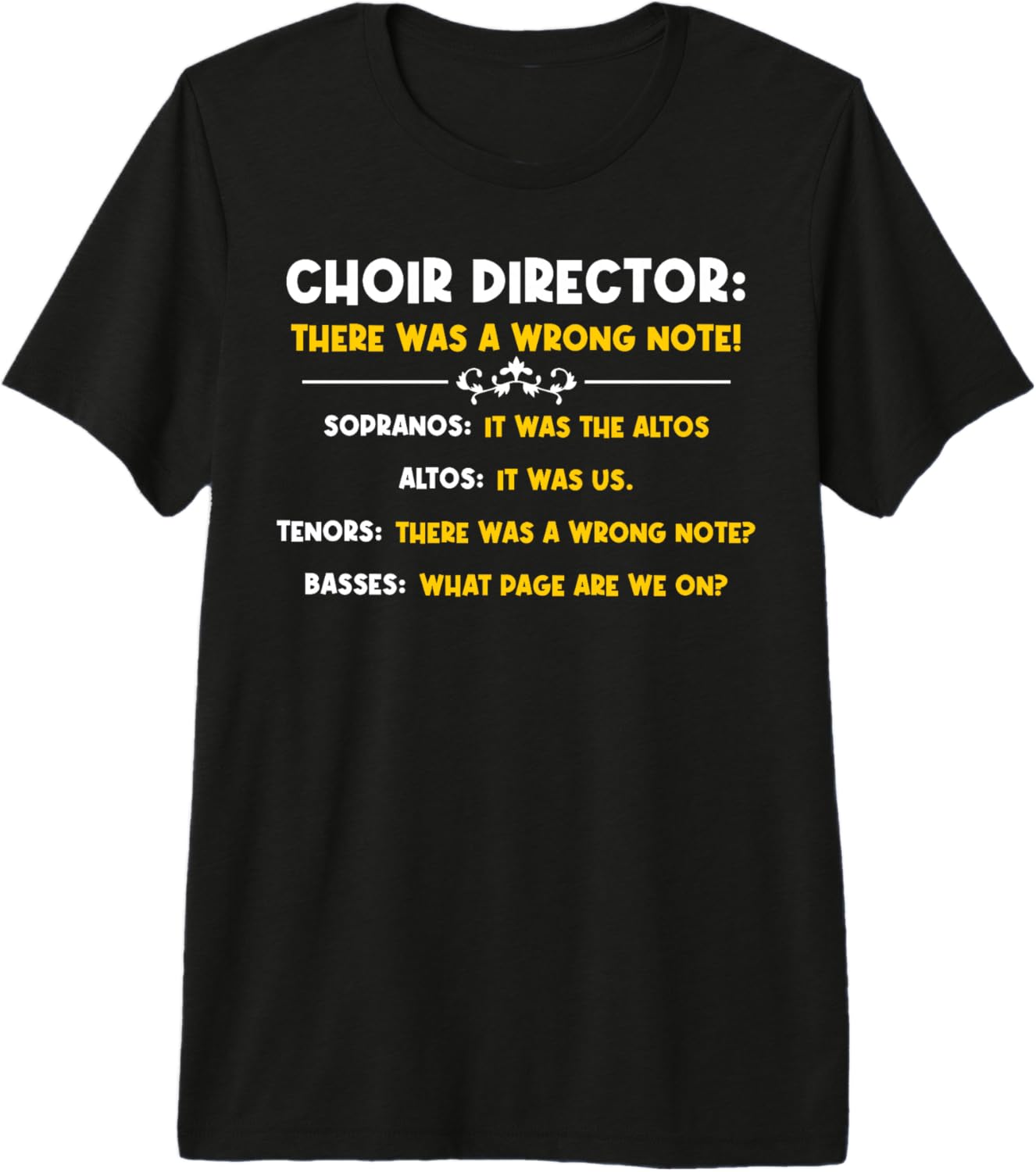 Choir Director - Wrong Note Soprano Alto Tenor Bass Premium Tri-blend T-Shirt S разноцветный