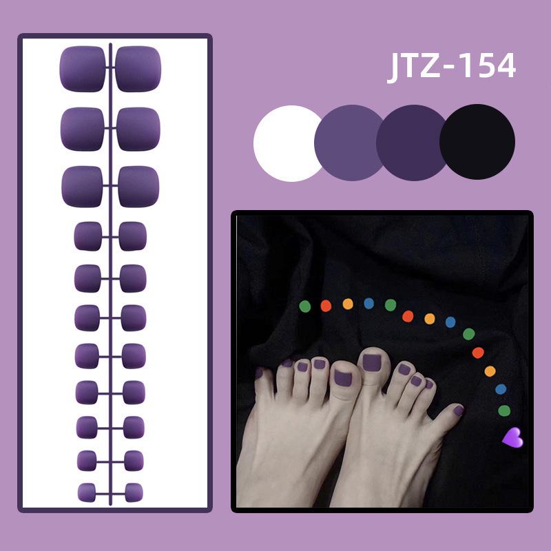 

Matte Frosted Toenail Stickers - 24-Piece Set of Wearable False Nail Manicure Tools