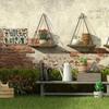 Iron Wall Art Apple Farmhouse Decorative Basket Rustic Home Storage