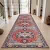 Classic Persian Style Antiskid Long Corridor Carpet Decoration Doorway Washable Soft Rug Foldable Lint-free Runner Floor Mats
