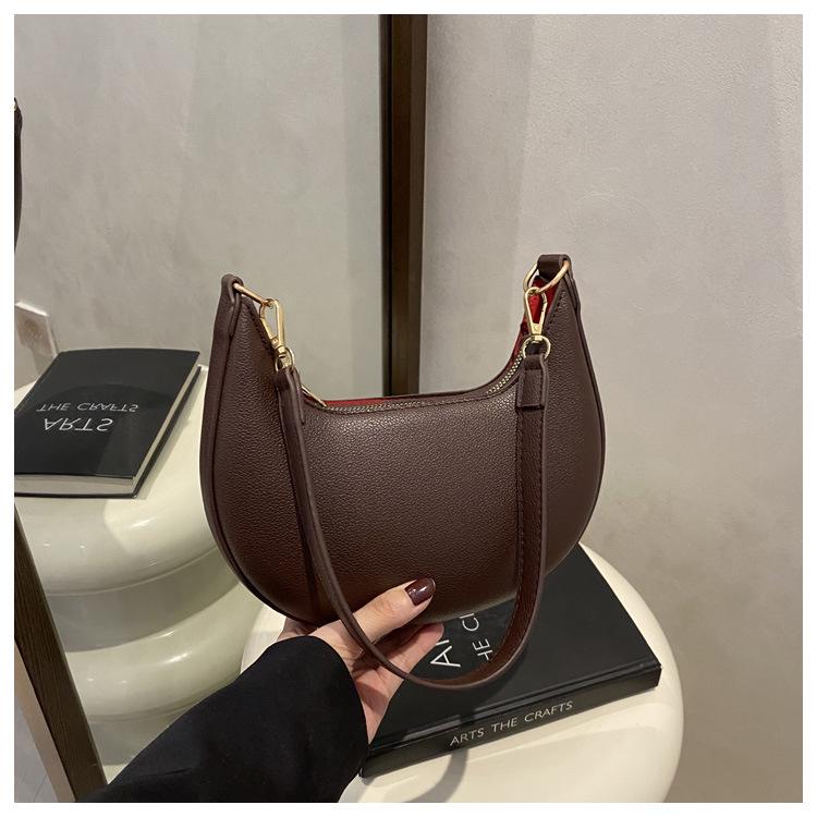 

Сумка на плечо Crescent, весна 2025: Вдохновленный Францией, Шикарный Дизайн Подмышек для Женщин кофейный