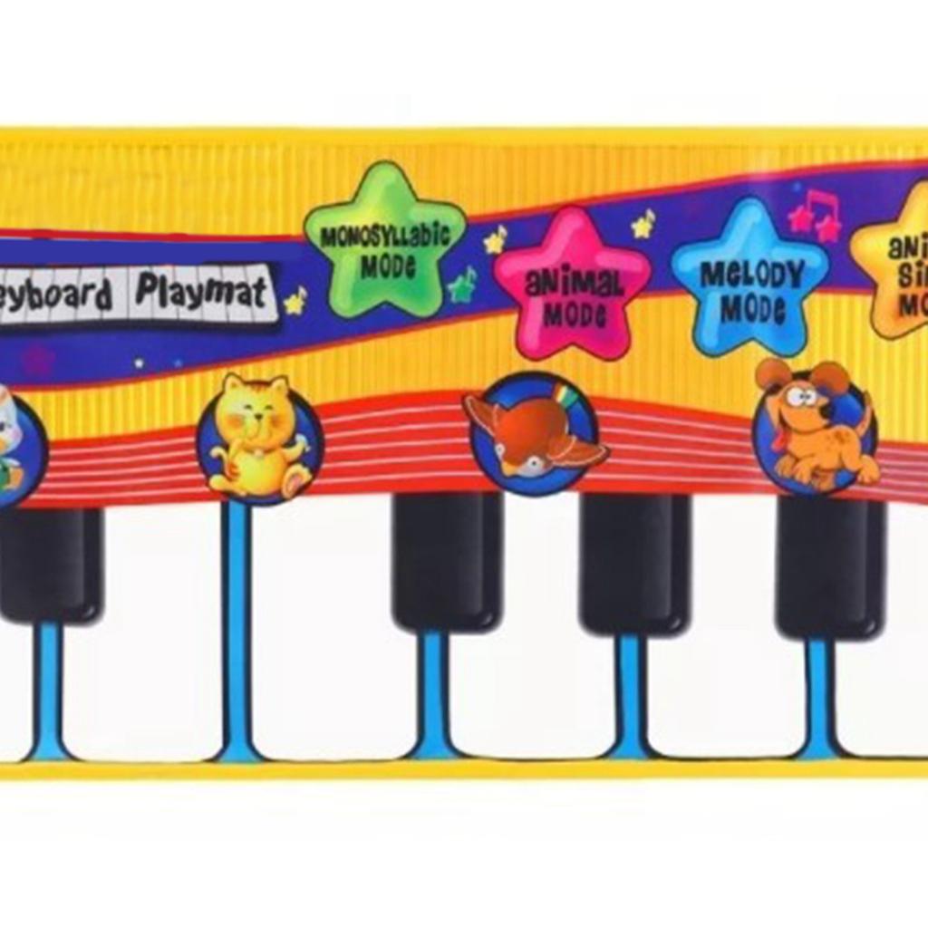 Baby Musikspielmatte Kinder Musik-Klavier-Matte Kind Boden Klavier Tastatur Matte Teppich Tierdecke