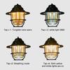 LED Retro Small Droplight USB Charging Portable Camping Lantern IPX4 Waterproof Camping Hanging Lamp for Camping Hiking Fishing