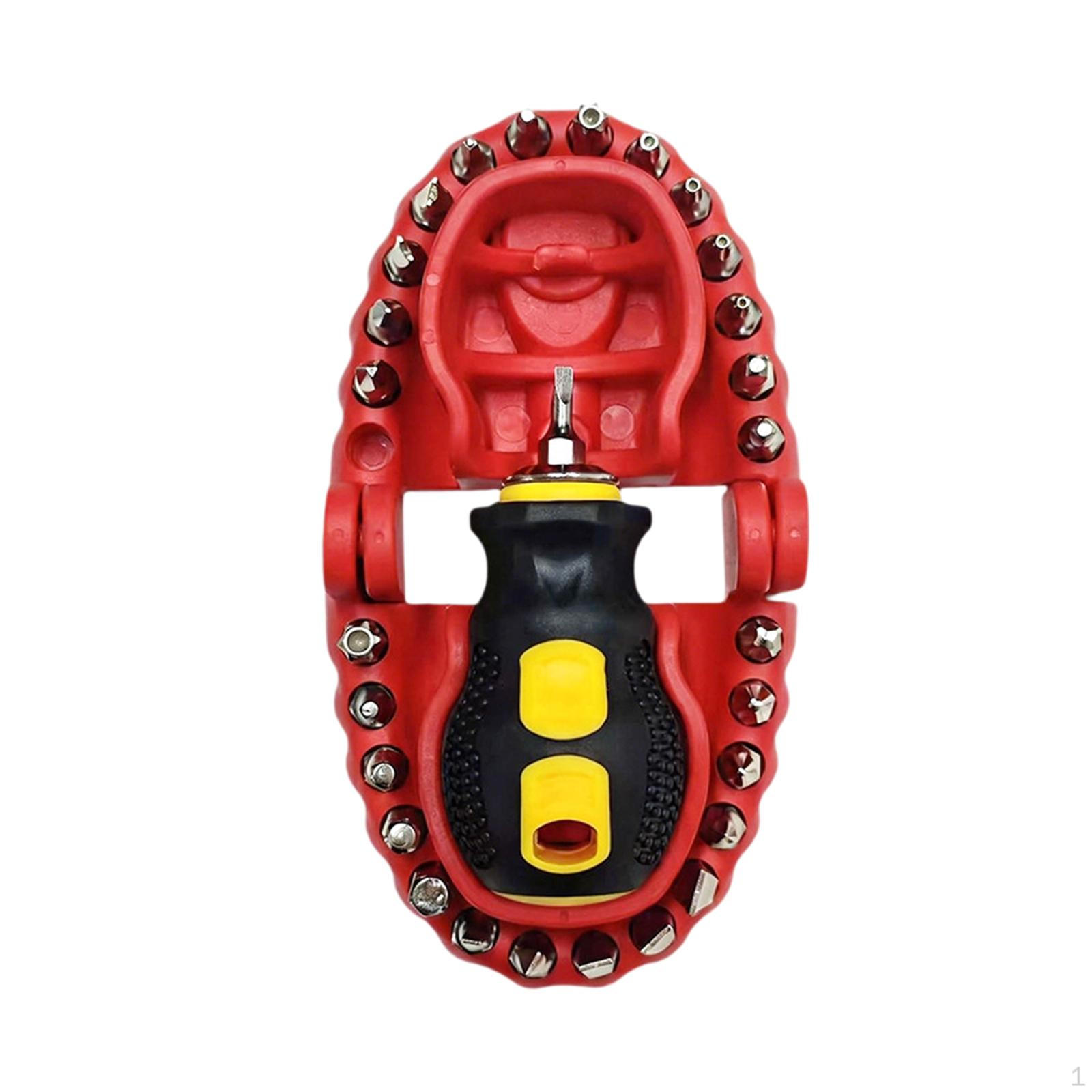 Screwdriver Bit Set Holder Low Profile Handy Tools Mini for Men Diyers 29 in 1