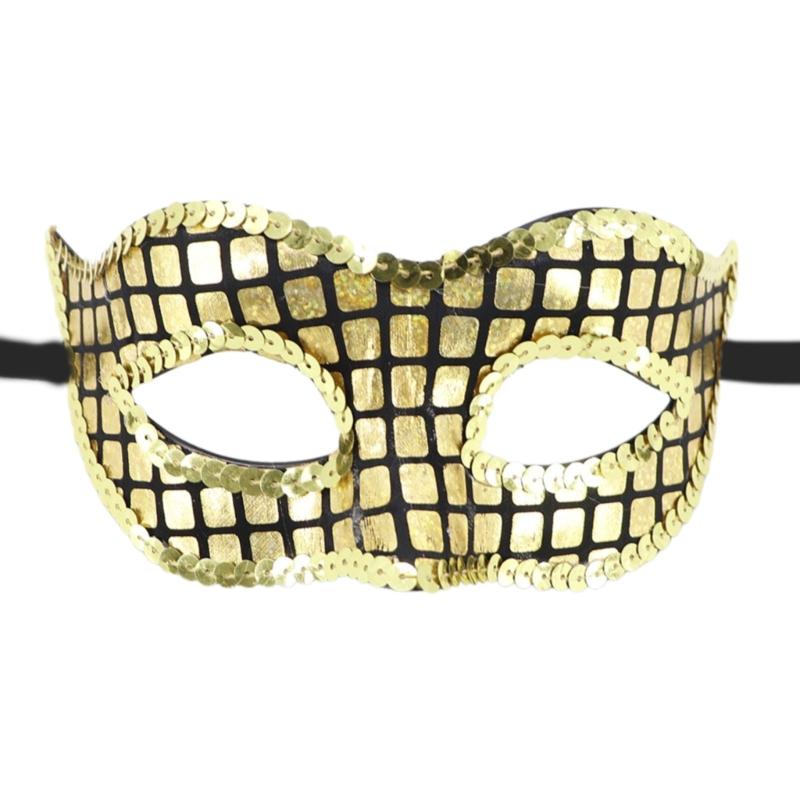 

Masquerades Mask Venetians Party Mask Halloween Costume Mask Mardi Gras Mask for Women Men Sequins Half Face Mask Eye Mask жёлтый