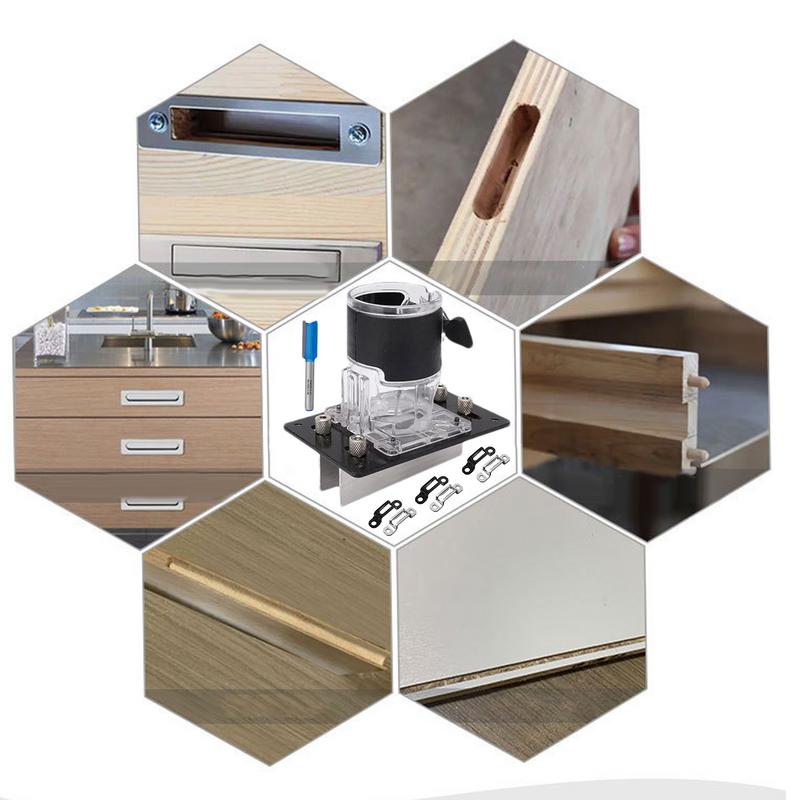 Invisible Fastener Slotting Bracket 2 In 1 Trimmer Base Accurate Multifunctional Jig For Cabinet Door Furniture Wardrobe Window