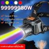Outdoor Strong Headlamp Head Lighting Lamp Telescopic Zoom Intelligent Wave Induction Multi-Functional Waterproof Rechargeable