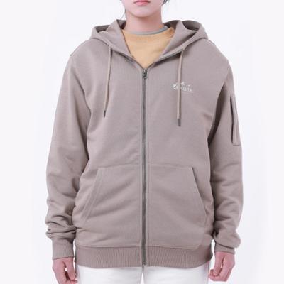 Kulte 061 Mountain Pocket Zip-Up Hoodie Beige