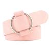 PU Leather Belts for Women PU Leather Waistband Circle Buckle No Prong