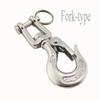 Silver 304 Stainless Steel American Type Trigger Clevis Swivel-Eye Lifting Snap Tone Hook with 150/ 350/650KG Loading Capacity