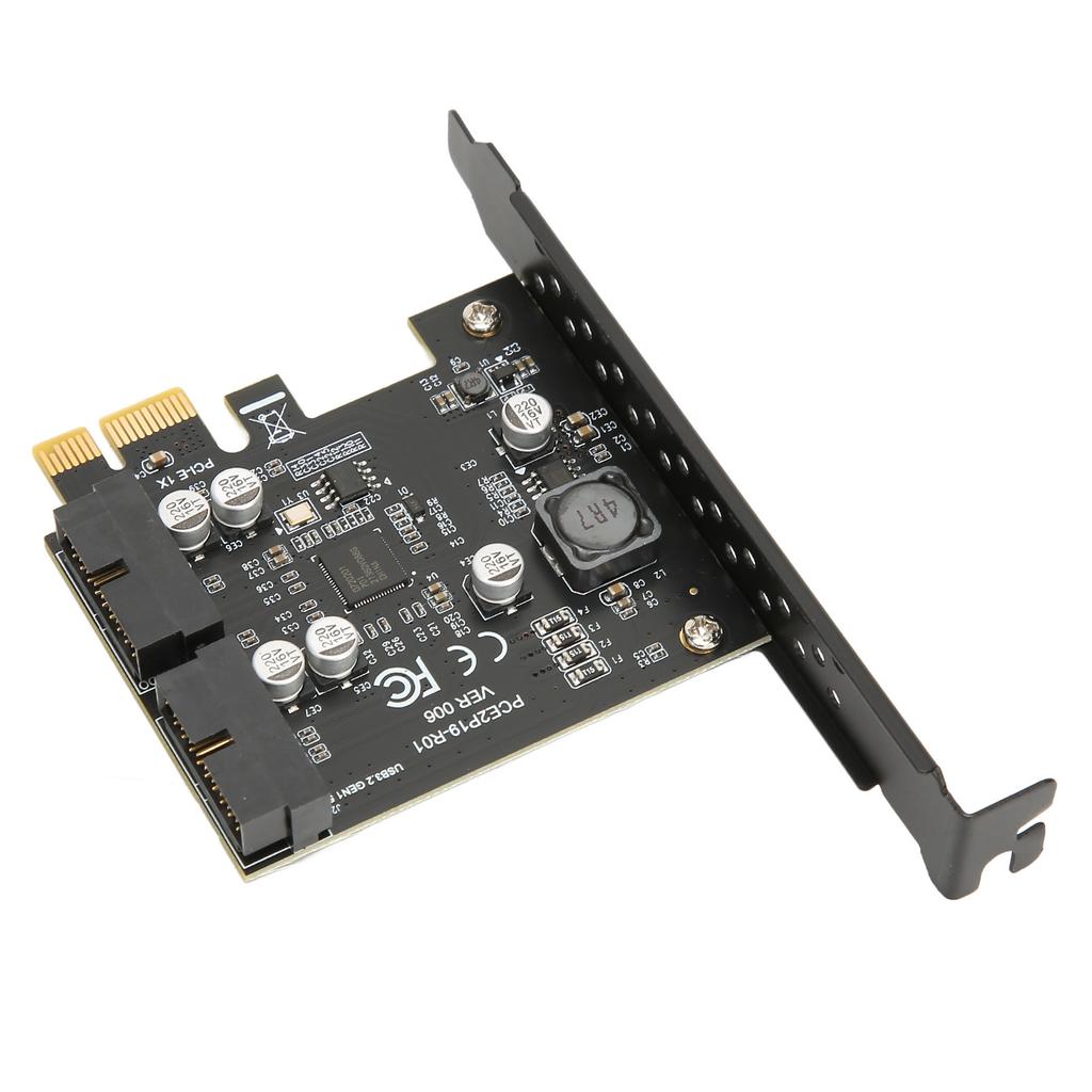 PCIE To USB 3.2 Expansion Card 5Gbps High Speed USB3.2 Front GEN1 Expansion Card Dual Port 19PIN Connector Riser Card