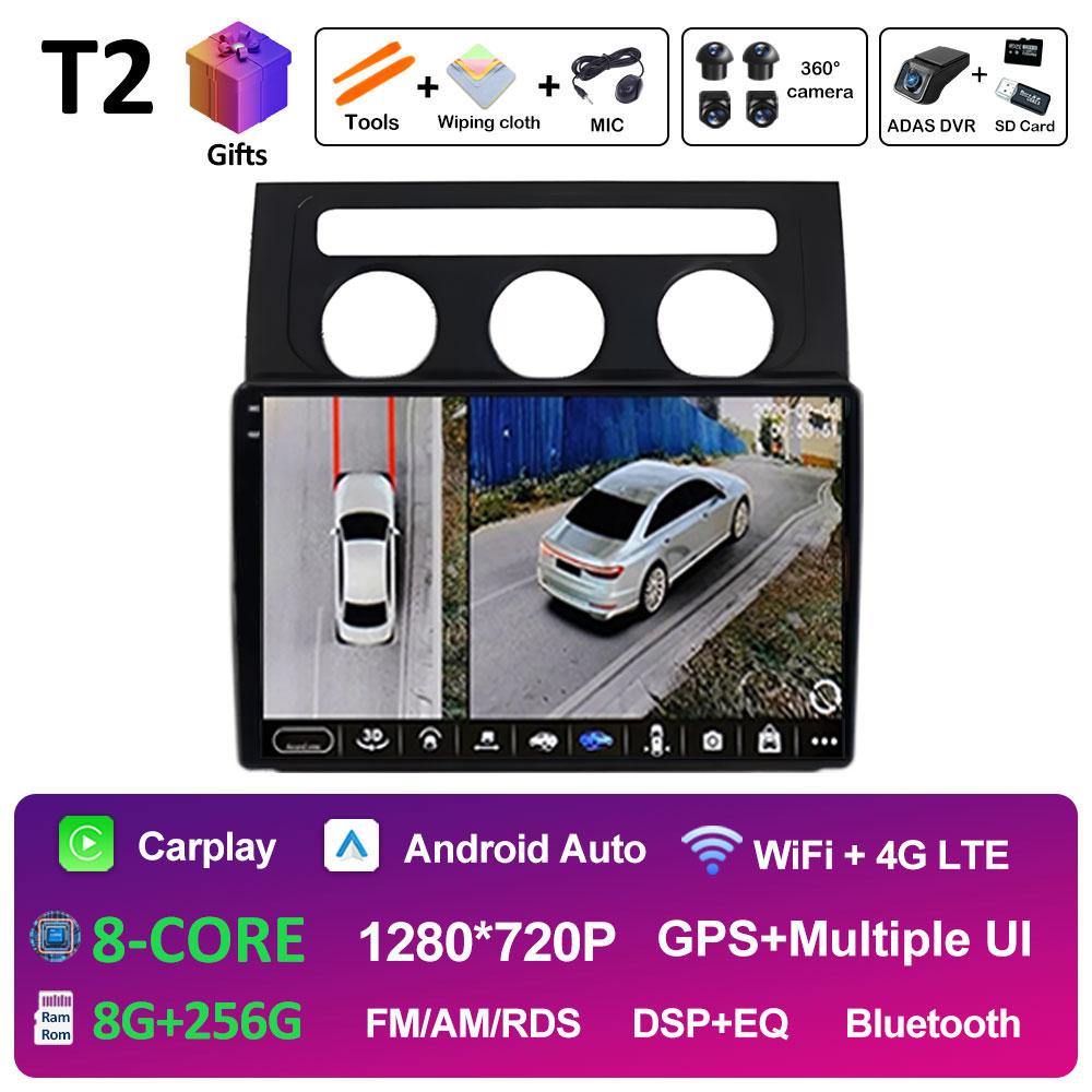 Navigation GPS Wireless Carplay For Volkswagen VW Touran 1 2003 2004 2005 - 2010 Autoradio Cooling Fan DSP Stereo Accessories BT