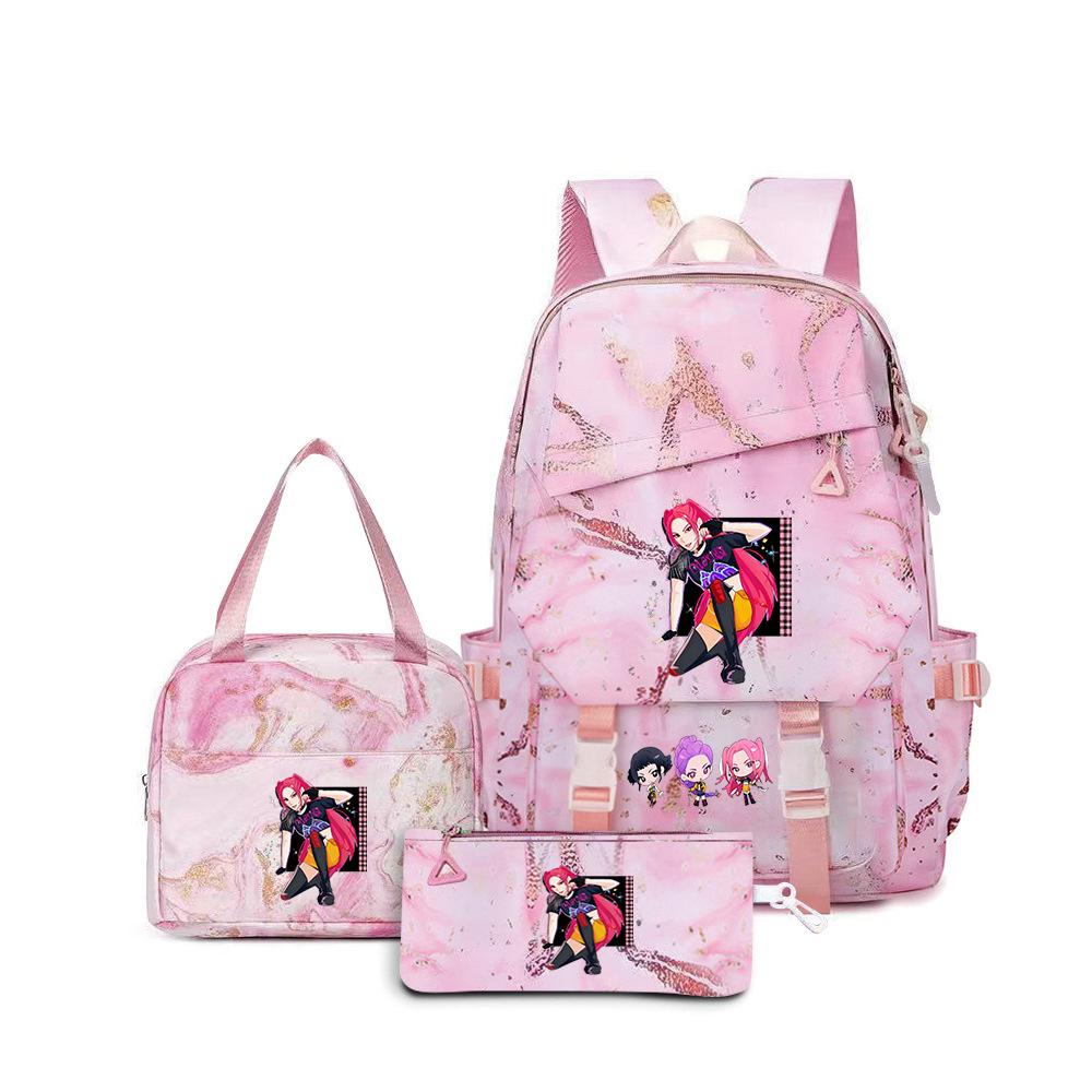 Witch Hunters Three-Piece Backpack Kpop Demon Unters Printed Backpack Lunch Bag