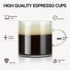 4-piece set of glass espresso cups with handles small-capacity coffee cups small glass tea cups luxurious small cups and tea bowls for home use 110ML