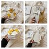 Women Duck Shape Bag Contrast Color Crossbody Female Soft PU Leather Shoulder Bag Girls Cute Cartoon Duck Handbags And Purse