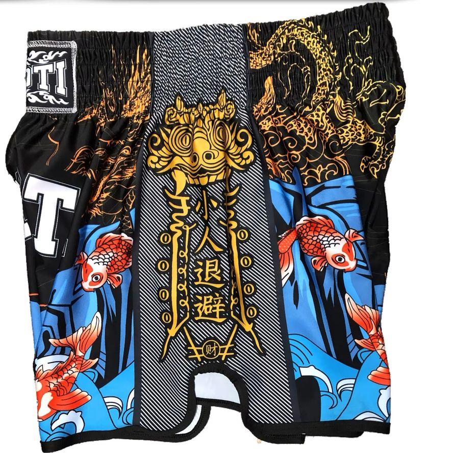 Muay Thai Kickboxing Boxing MMA UFC Chinese Carp Fish Casual Shorts Gym Sport Unisex Men Women Workout Quick Dry Print Elastic High Waist Training