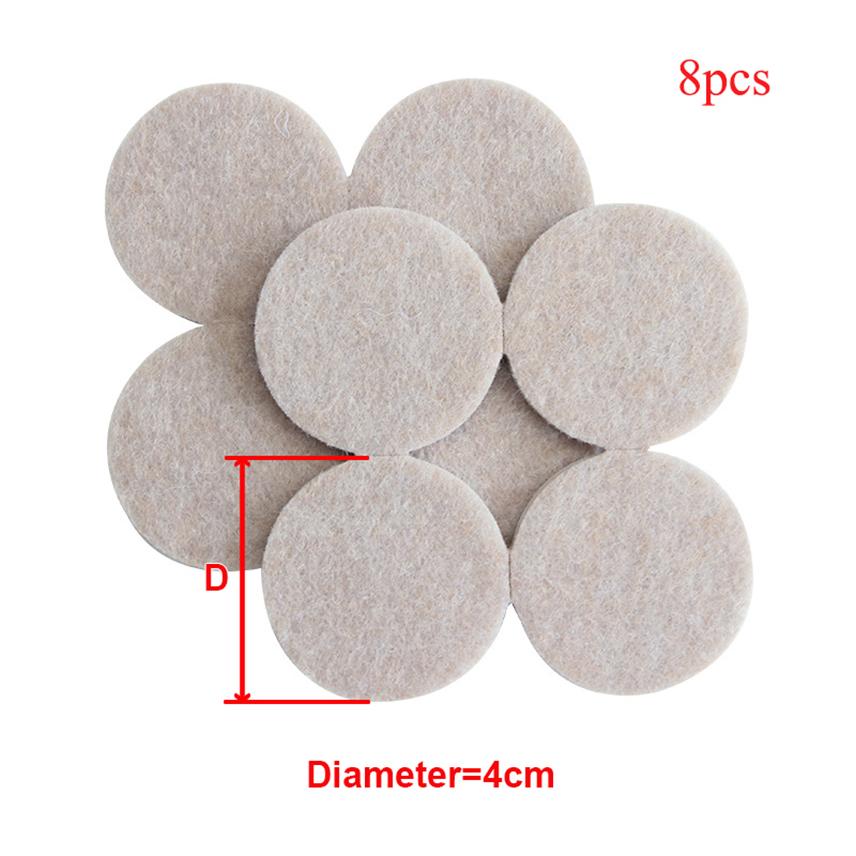 Self Adhesive Felt Chair Leg Protectors Chair Pad Furniture Feet Mute Chair Stoppers Anti-Slip Pad Round Table Foot Caps for Leg
