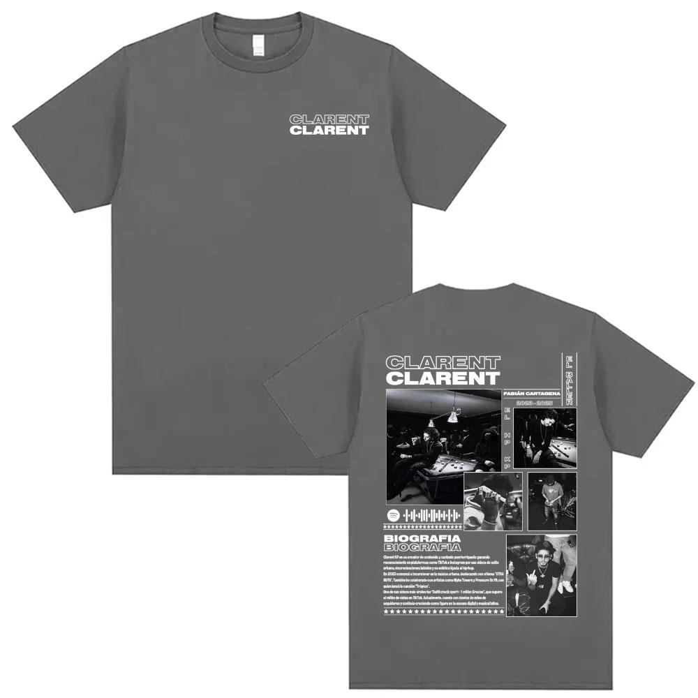 Rapper Clarent Kp Album 2025 Tour Cover T Shirts Men Women Harajuku Hip Hop Streetwear Tee Shirt Casual Cotton Oversized Tshirt