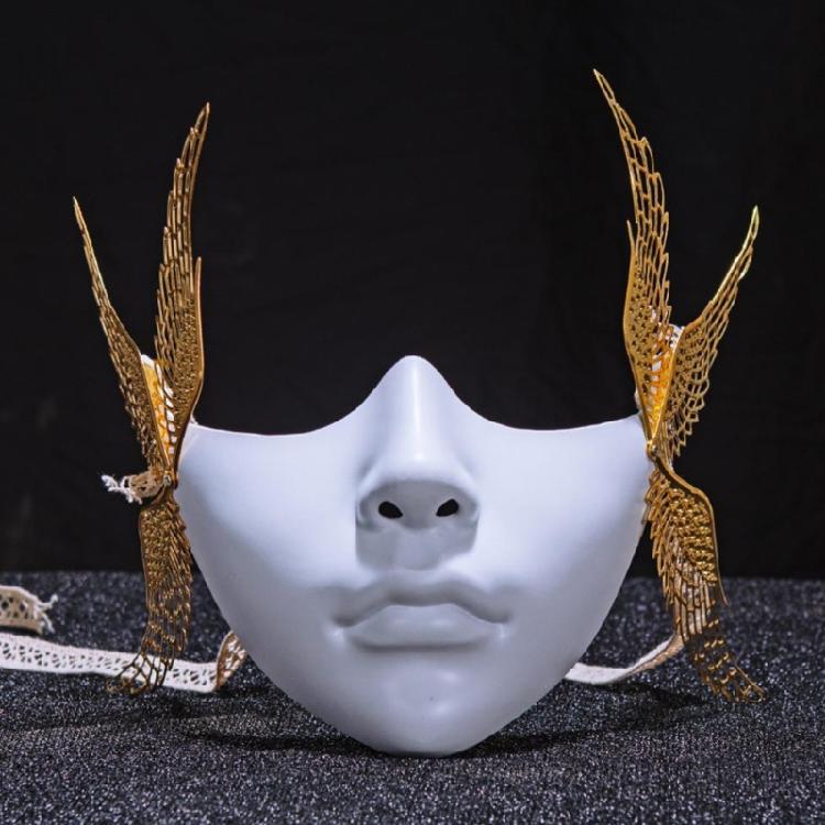 Mechanical Mask with Wing Masquerade Mask Half Face Mask Masquerade Costume Accessories For Women Men Halloween Cosplay