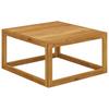 4 Piece Garden Lounge Set with Cream Cushions Solid Acacia Wood