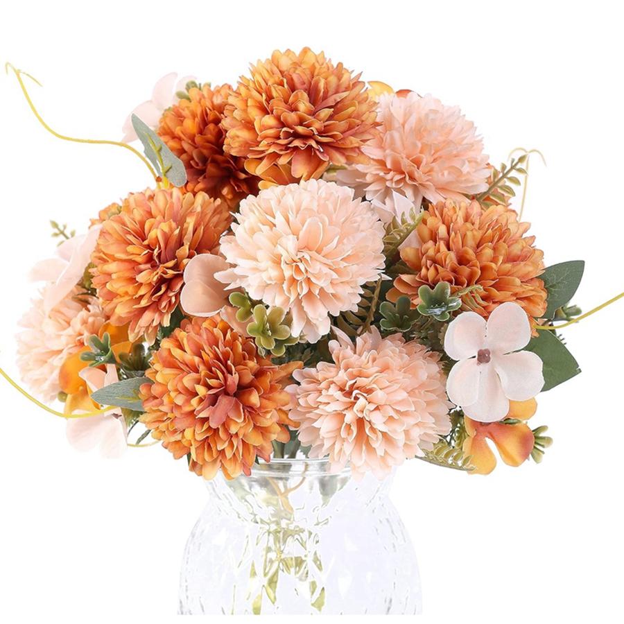 Artificial Flowers Silk Ball Chrysanthemum Outdoor Garden Wedding Bridal Bouquets Home Vase Table Wreath Festival Party Diy Gift