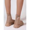 Thick Soled Fly Woven Mesh Short Tube Socks for Women, Plus Size Couple, High Top Fly Woven Boots