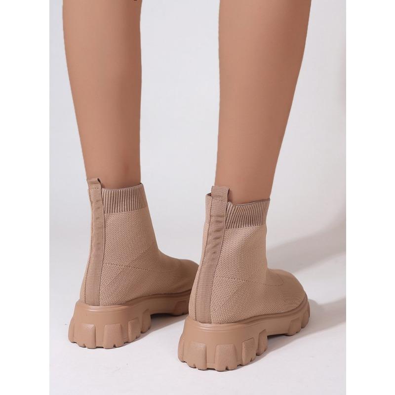 Thick Soled Fly Woven Mesh Short Tube Socks for Women, Plus Size Couple, High Top Fly Woven Boots