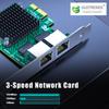 GLOTRENDS LE8202 LAN Card, 2 Ports, 100010010Mbps NIC, RJ45 LAN Port (PCI-Express X1 Connection)