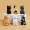 Small Bell Sitting Cat Figure Toy Mini Mini Cat Ornament Simulated Cat Model Doll  Girls Gifts
