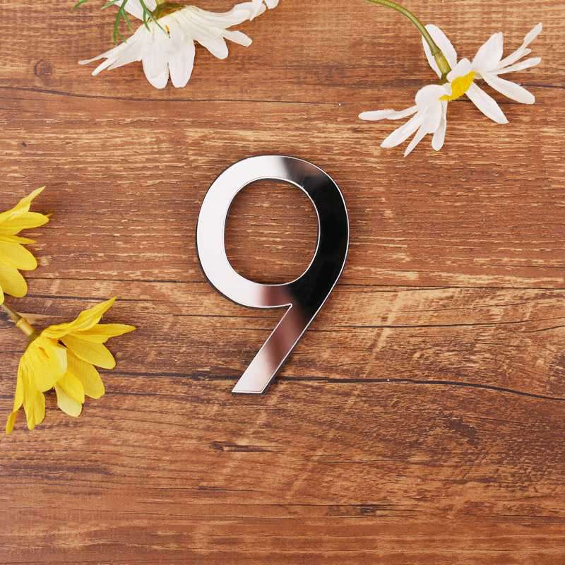 Home Decoration Acrylic Cross-Border Hot Wall Stickers Letters Creative Arabic Numerals Decorative Mirror Word Eva