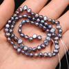 1String, Black Natural Nugget Pearls Beads, for DIY Necklaces Bracelets Accessories, Jewelry Making, Birthday, Wedding, Party Gifts 36cm